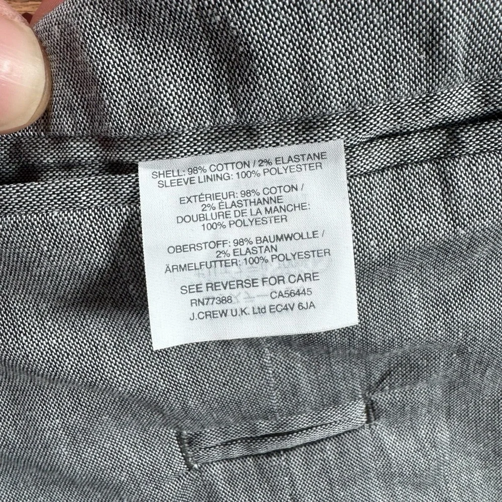 J. Crew Ludlow 2 Button‎ Jacket Men Sz 44R Cotton Unconstructed Somelos Stretch